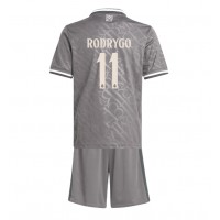 Maglia Calcio Real Madrid Rodrygo Goes #11 Terza Divisa Bambino 2024-25 Manica Corta (+ pantaloncini)